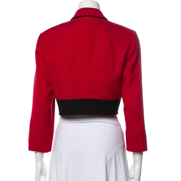 ❤️SOLD❤️ Christian Dior red bolero jacket wool event evening holiday  Size 4 - Picture 4 of 7
